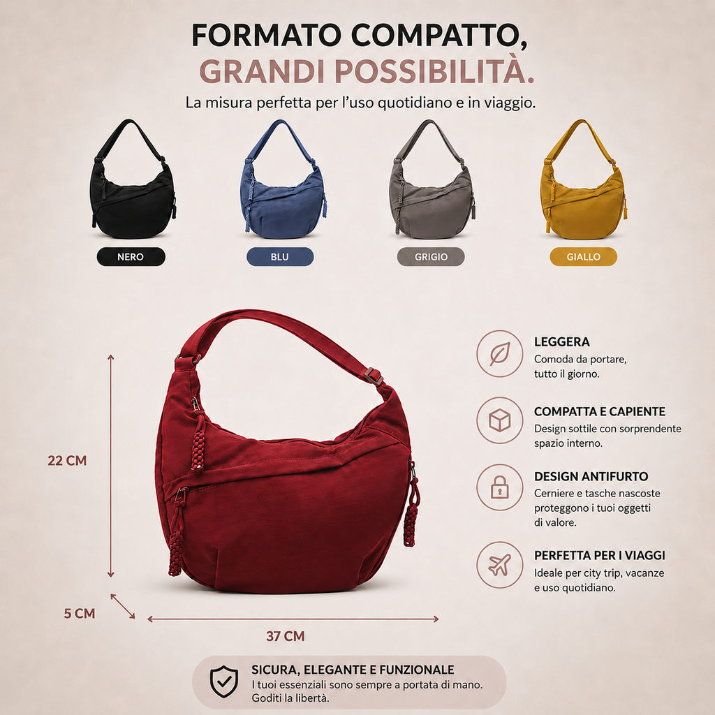 MARA | BORSA A SPALLA BLU