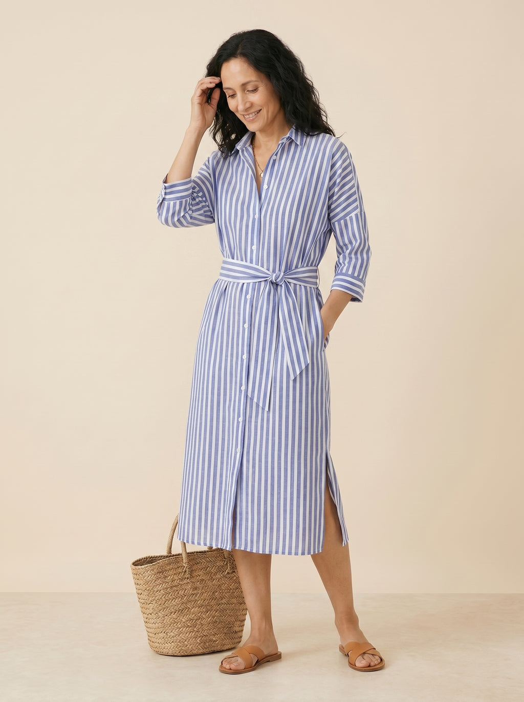 VESTIDO CAMISERO | ESTAMPADO DE RAYAS