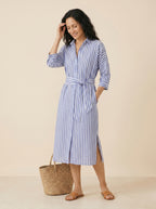 VESTIDO CAMISERO | ESTAMPADO DE RAYAS