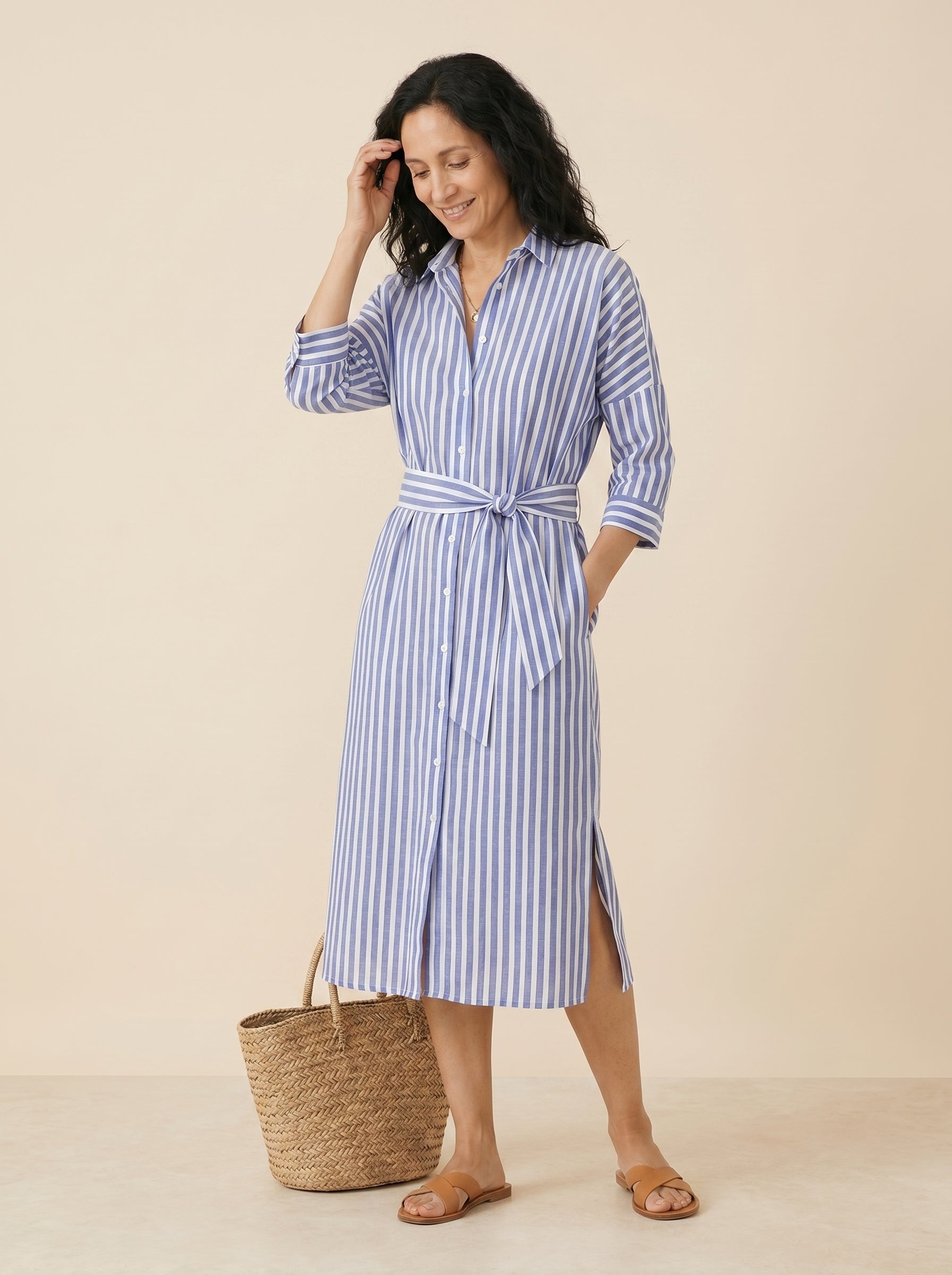 VESTIDO CAMISERO | ESTAMPADO DE RAYAS