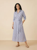 VESTIDO CAMISERO | ESTAMPADO AZUL