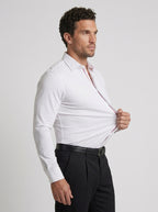 Camisa elástica anti-arrugas