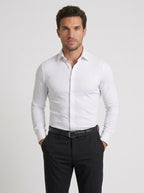 Camisa elástica anti-arrugas
