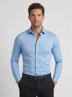Camisa elástica anti-arrugas