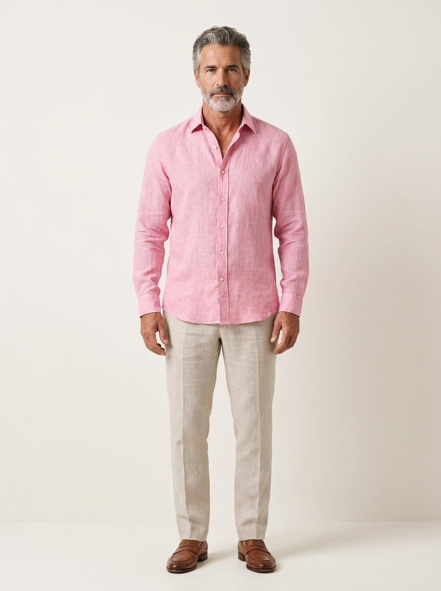 SEON | CAMICIA A MANICHE LUNGHE IN LINO