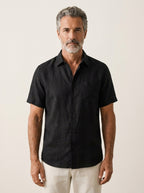 ANTON | CAMICIA A MANICHE CORTE IN LINO