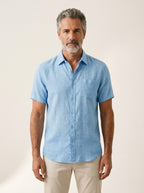 ANTON | CAMICIA A MANICHE CORTE IN LINO