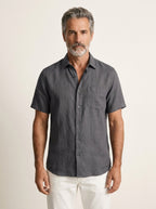ANTON | CAMICIA A MANICHE CORTE IN LINO