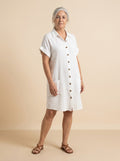 VESTIDO CAMISERO | LISO BLANCO