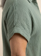 VESTIDO CAMISERO | LISO VERDE