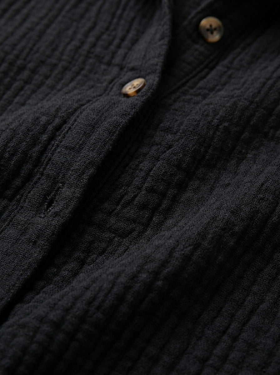 VESTIDO CAMISERO | LISO NEGRO