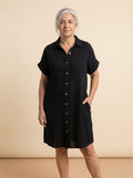 VESTIDO CAMISERO | LISO NEGRO