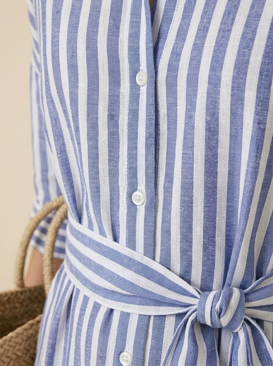 VESTIDO CAMISERO | ESTAMPADO DE RAYAS