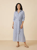 VESTIDO CAMISERO | ESTAMPADO AZUL