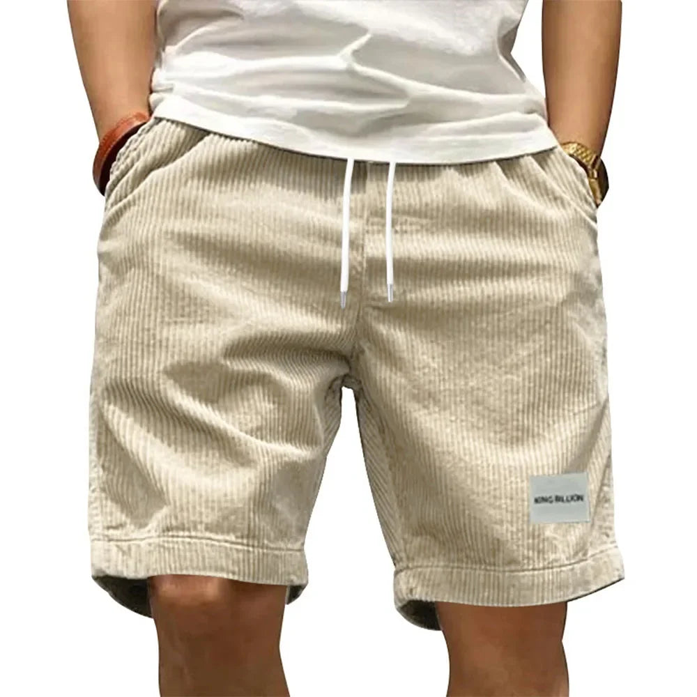 ROB | BERMUDA IN VELLUTO A COSTINE FINE BEIGE