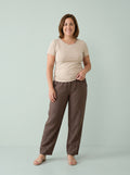 PANTALON PALEZZO | CINTURA ELASTICA MARRÓN