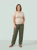 PANTALON PALEZZO | CINTURA ELASTICA VERDE MILITAR