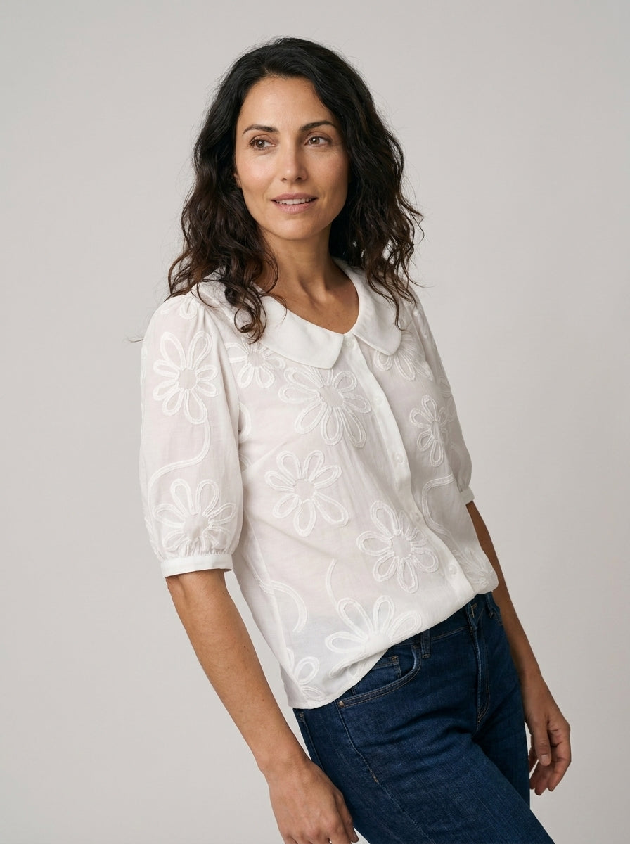 MARGARITA | CAMISA CON ESTAMPADO DE FLOR