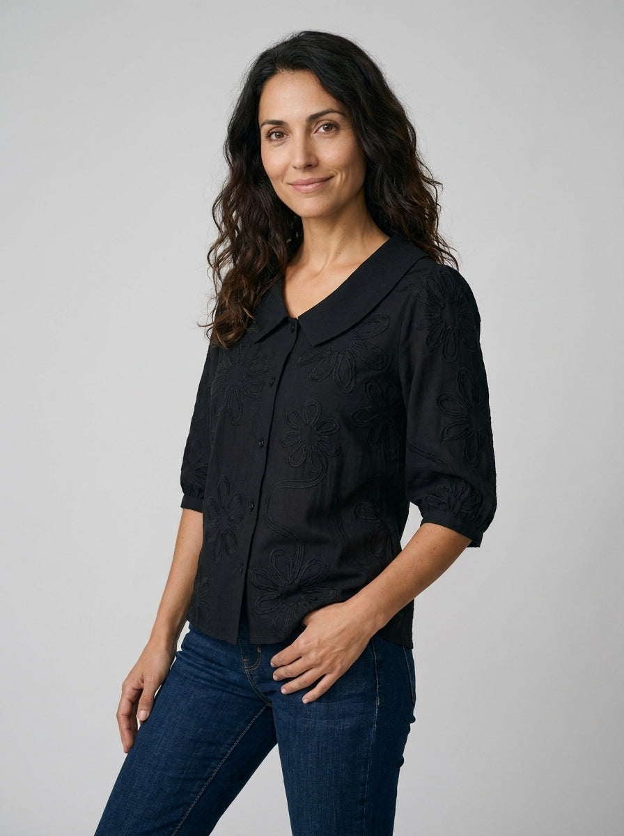 MARGARITA | CAMISA CON ESTAMPADO DE FLOR