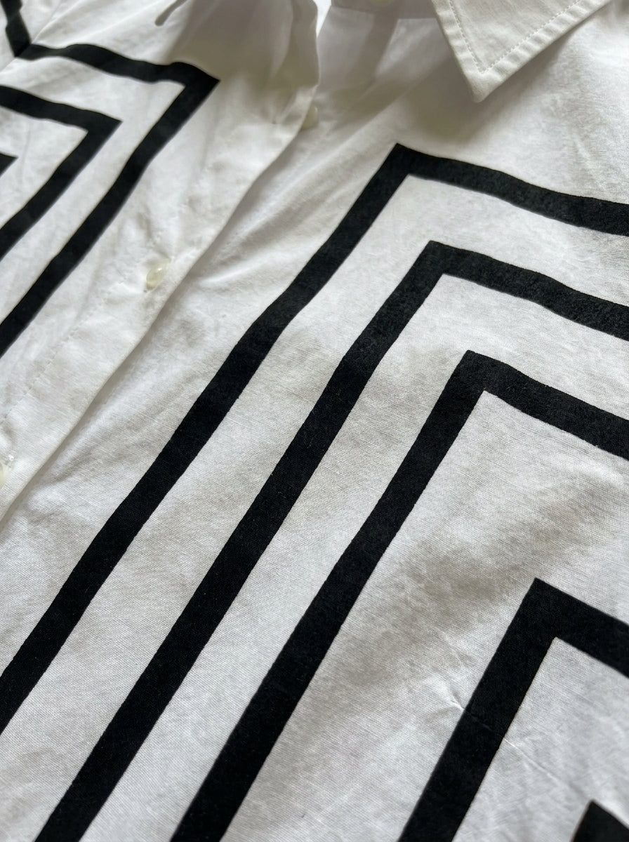 VESTIDO CAMISERO | ESTAMPADO RAYAS CUADRICULADA